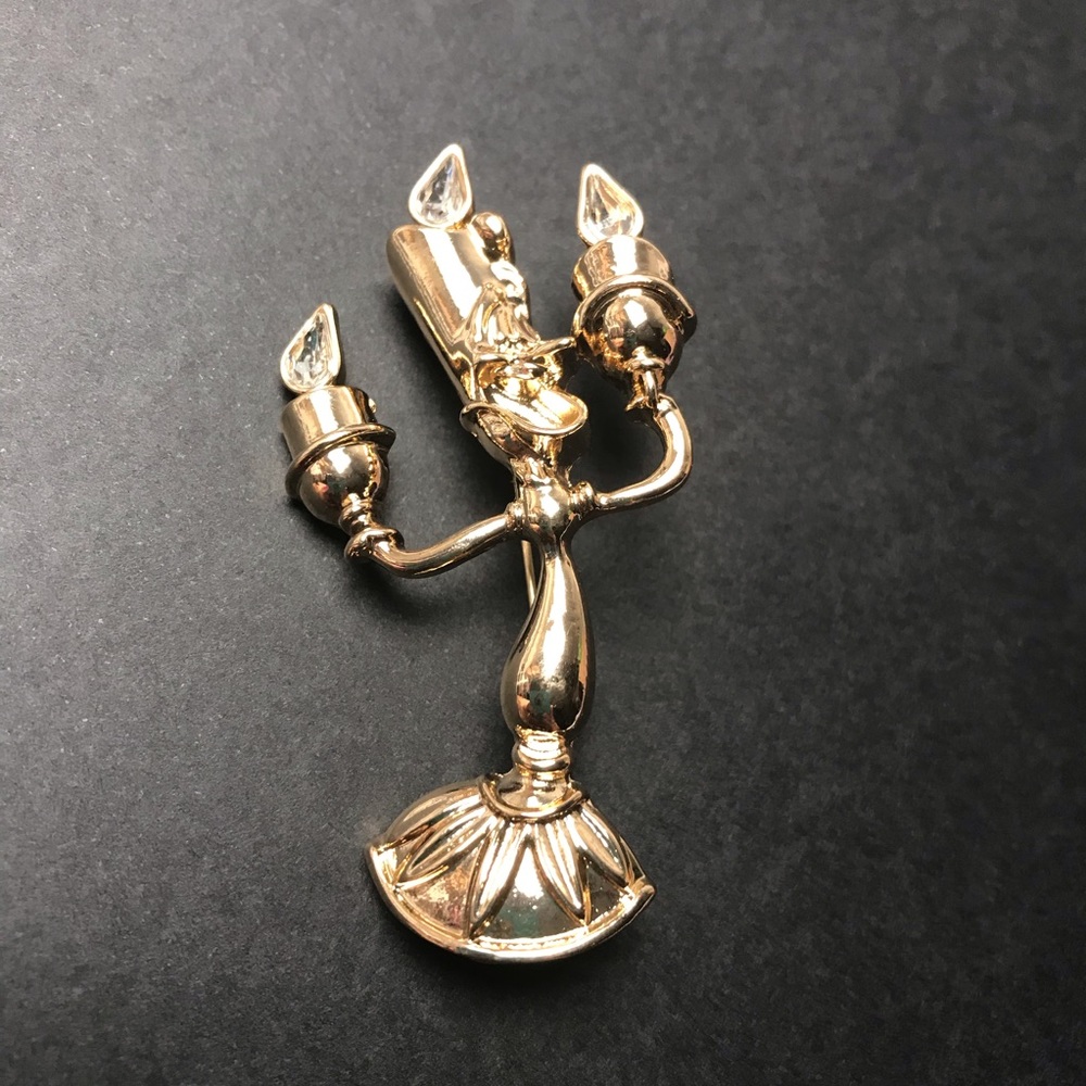 Goldtone Lumiere brooch beauty and beast character - Picture 4 of 12